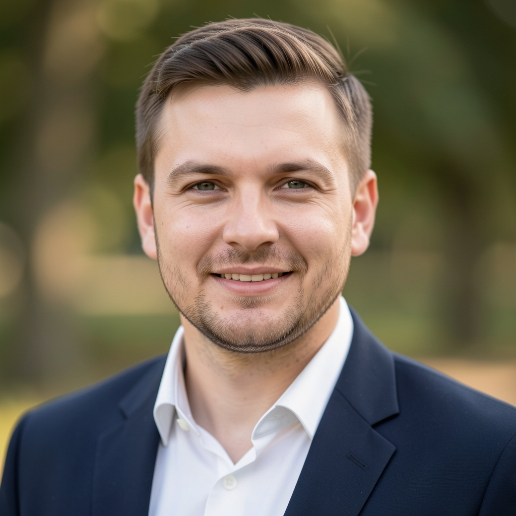 Portrét Tomáše Nováka, absolventa kurzu strojového učení